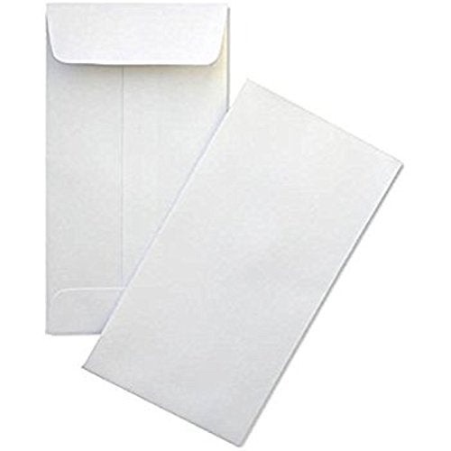 Minas Envelope #7 Coin/Cash/Small Parts Envelope  3-1/2"" X 6-1/2""  Premium 24lb. White  Gum Flap  500/Box - Image 1
